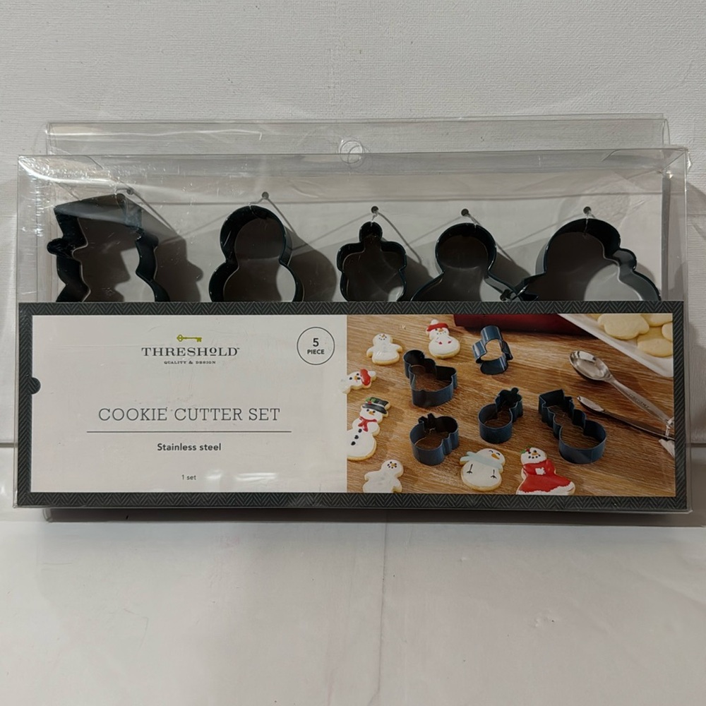NEW Christmas Cookie Cutters Snowman Cookie Cutters Set Stainless Steel 5pcs